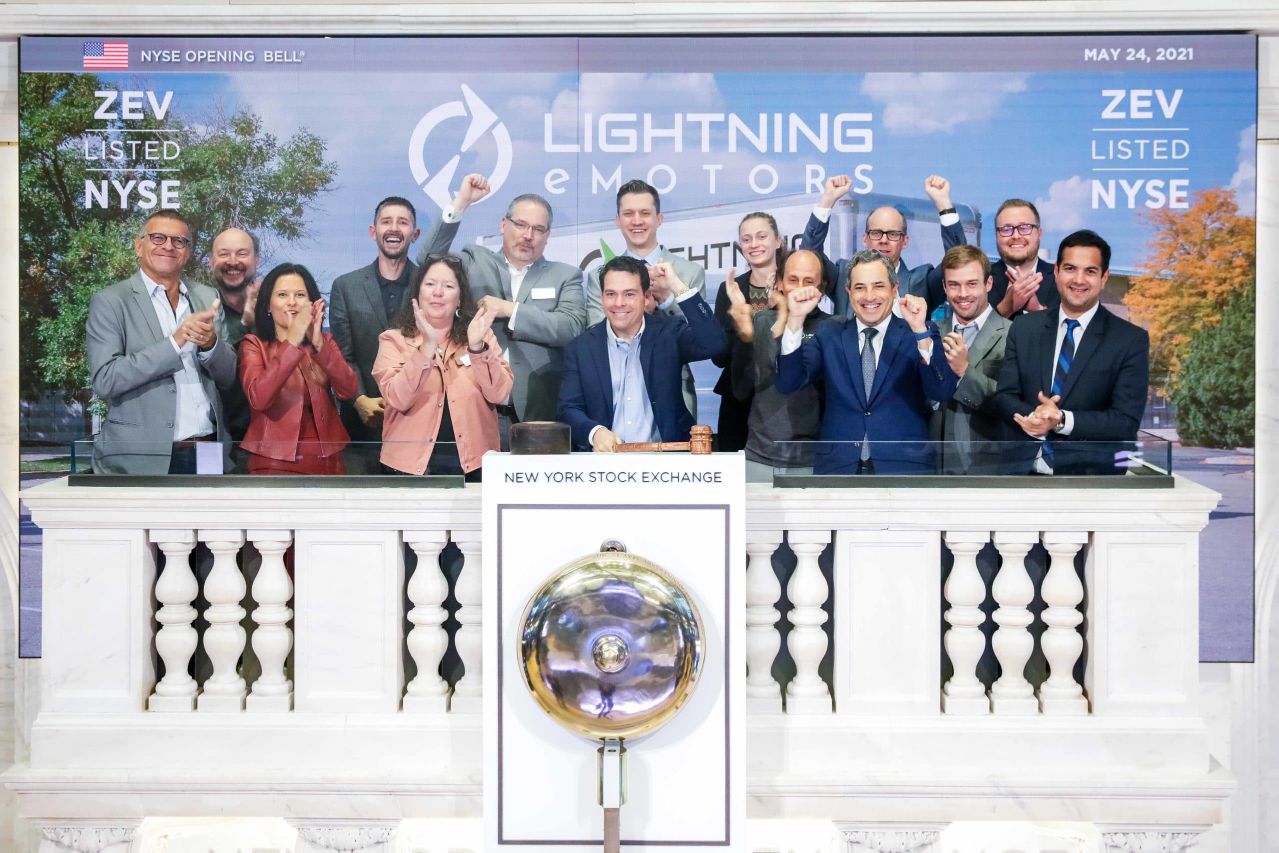 Lightning eMotors’ CEO and Leadership Team Ring Opening Bell at New York Stock Exchange NYSE