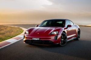 Taycan Turbo S establishes first EV lap record at The Bend