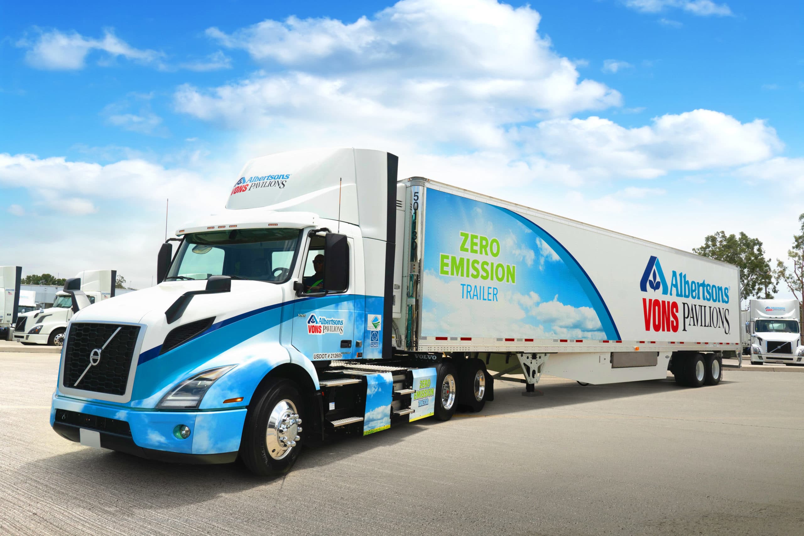 Volvo Trucks' Customer Albertsons Achieves Nation's First Commercial 100% Zero-Emission Refrigerated Grocery Delivery with a Class 8 Truck