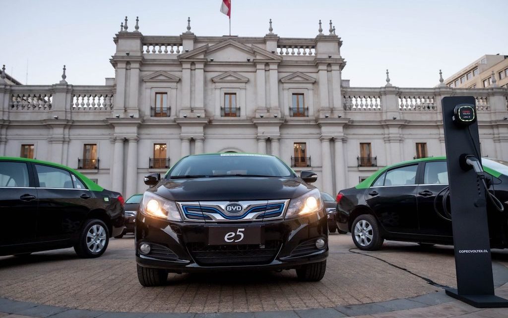 BYD Delivers the First 50 Pure Electric Taxis in Santiago, Chile