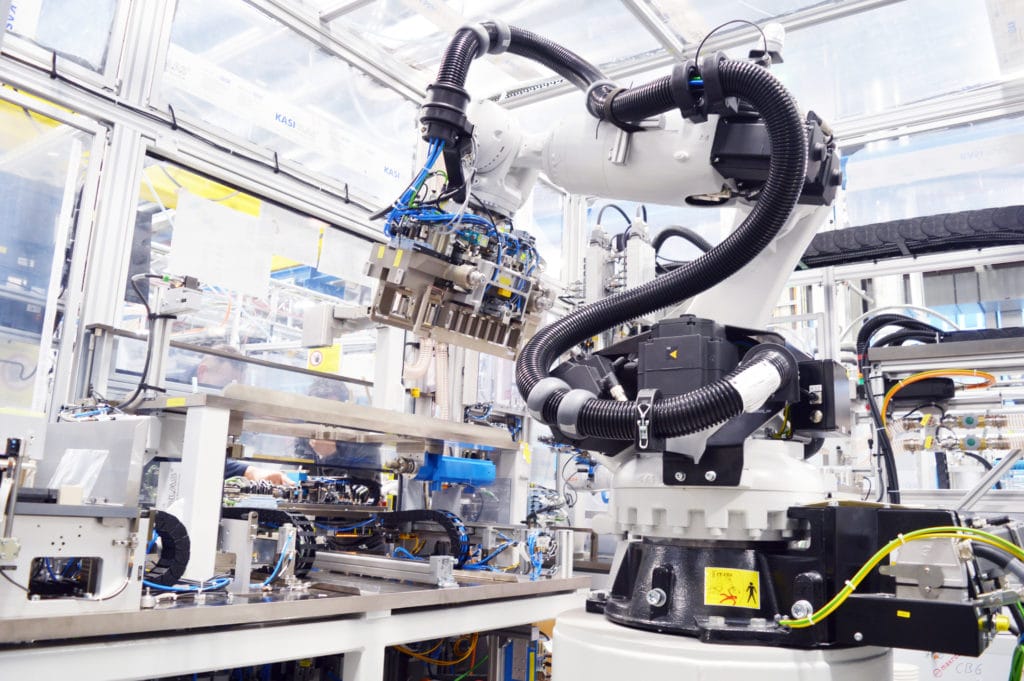 Robots Support Battery Production