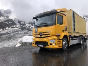 Mercedes-Benz eActros trucks on test in South Tyrol