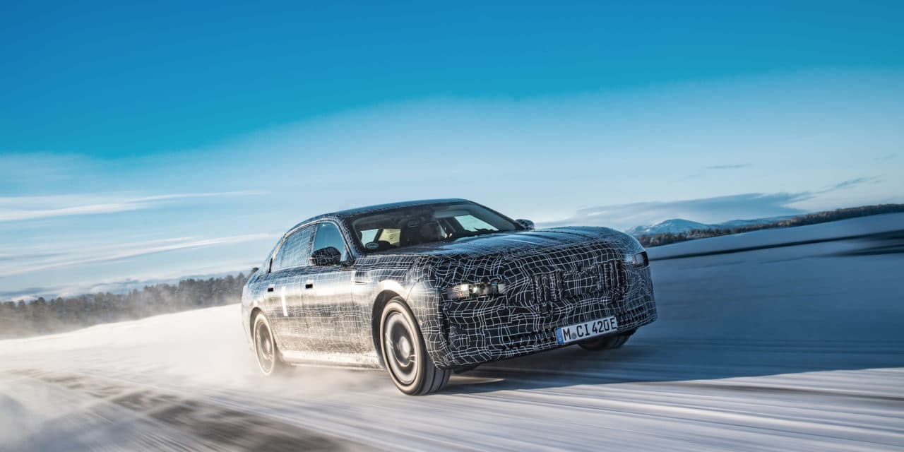 BMW i7 undergoes driving dynamics testing at the polar circle