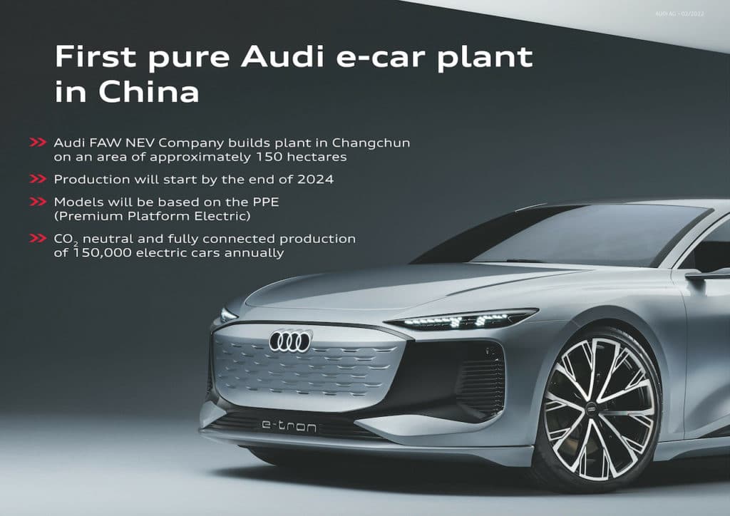 New production site for electric models in China: Audi achieves milestone