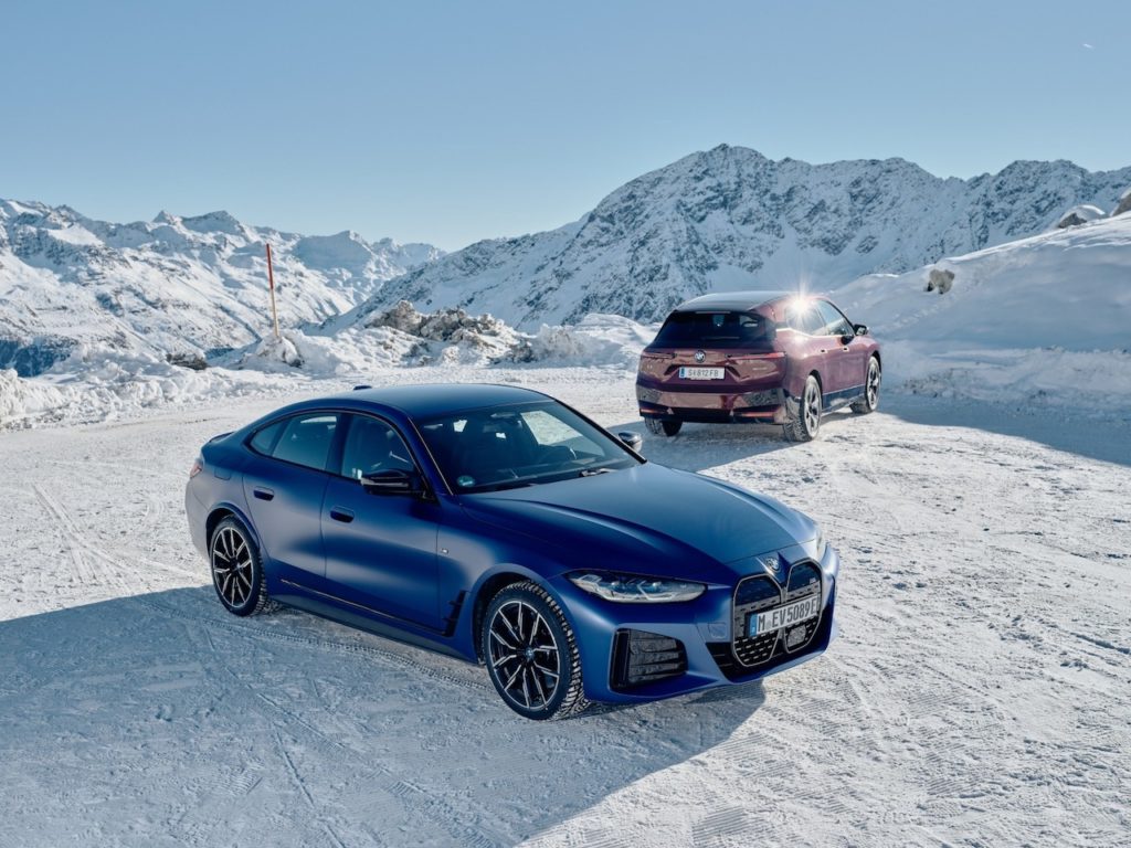 The BMW iX and BMW i4 on Ice and Snow. Sölden, Austria