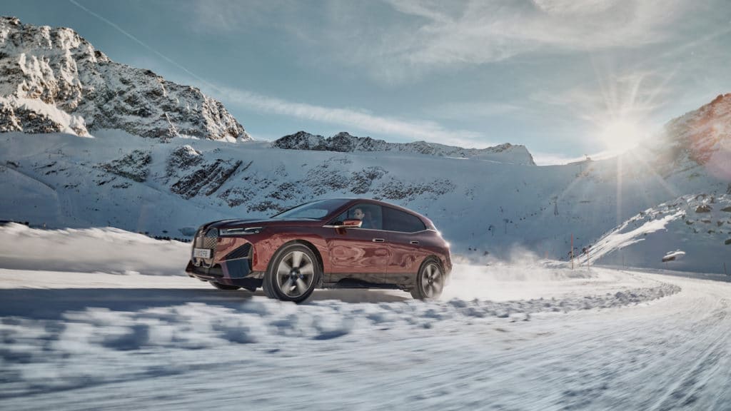 The BMW iX on Ice and Snow. Sölden, Austria