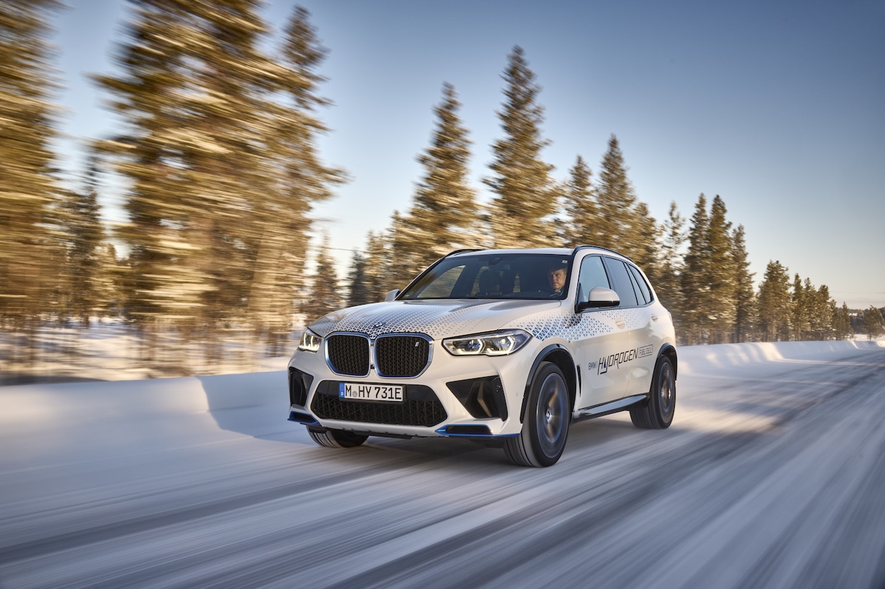 The BMW iX5 Hydrogen in final winter testing close to the Arctic Circle.