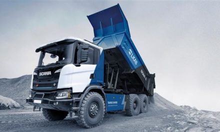 Scania electric trucks in LKAB mine in northern Sweden