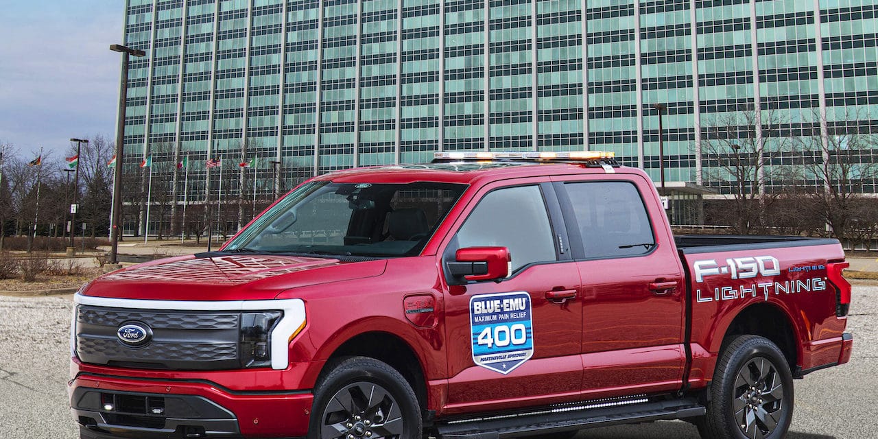 F-150 Lightning Is First Electric Truck To Pace NASCAR Race
