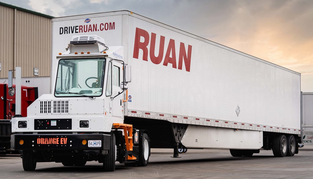 Ruan Continues Rollout of Orange EV All-Electric Terminal Trucks
