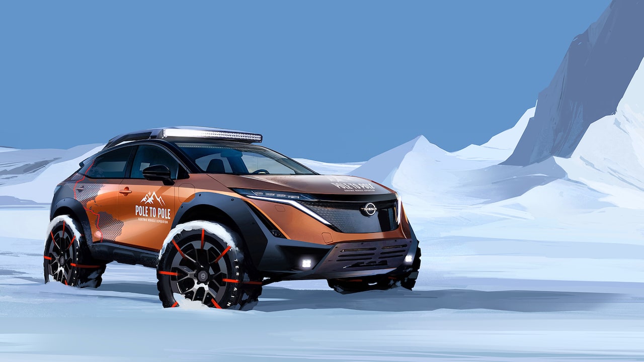 All-electric Nissan Ariya to embark on world first expedition from North Pole to South Pole