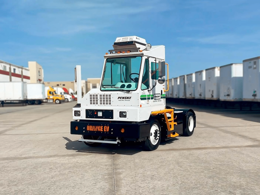 Orange Ev Electric Terminal Trucks Added To Penske Truck Leasing Fleet 