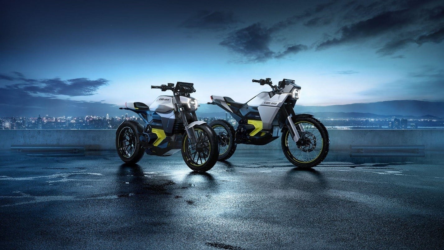 BRP Unveils Electric CanAm Motorcycles The EV Report