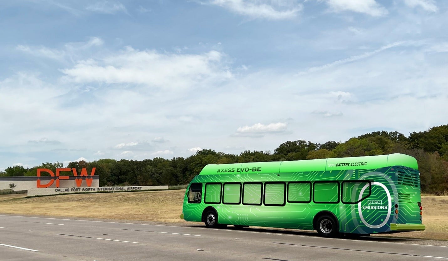 Dallas Fort Worth International Airport Orders Fleet of ENC Axess Zero-Emission Buses