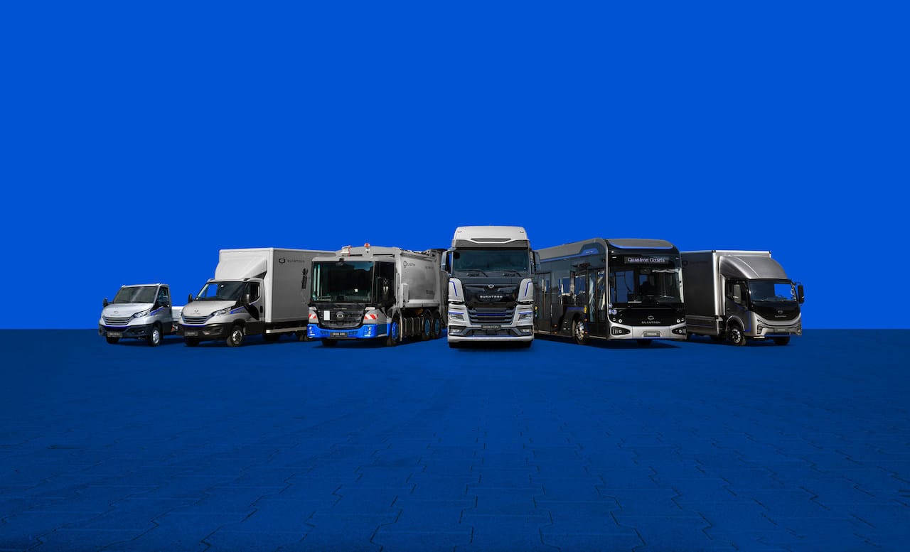 QUANTRON unveils longest-range hydrogen and electric trucks based on newly developed platforms
