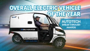 Arcimoto Deliverator Named Overall Electric Vehicle of the Year in 2022 AutoTech Breakthrough Awards