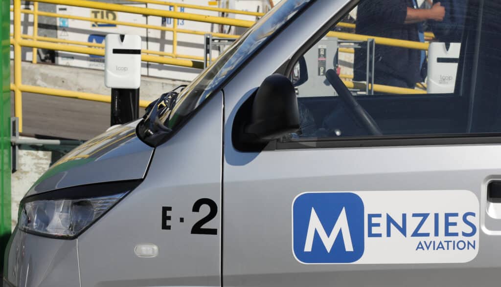 Menzies Aviation Pilots Mullen Automotive Electric Vans with Loop Global at LAX
