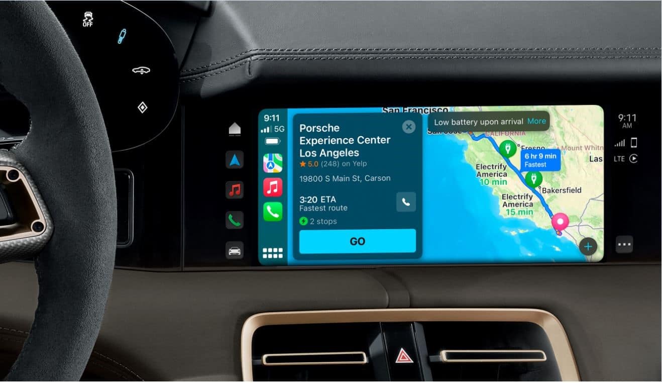 Porsche Taycan Models in US Integrate Apple® Maps EV Routing for Enhanced Electric Vehicle Navigation
