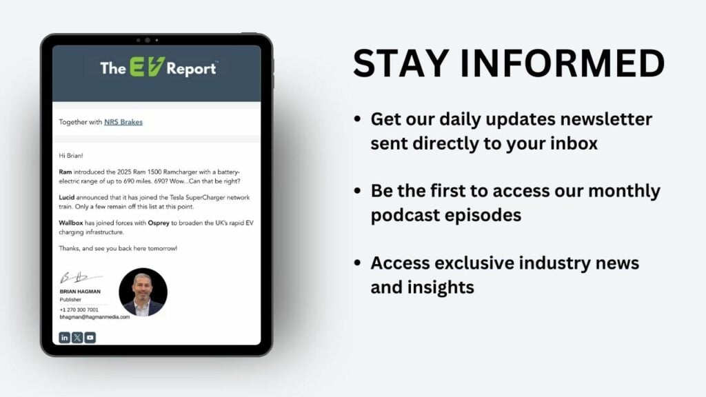 The EV Report Subscribe Page