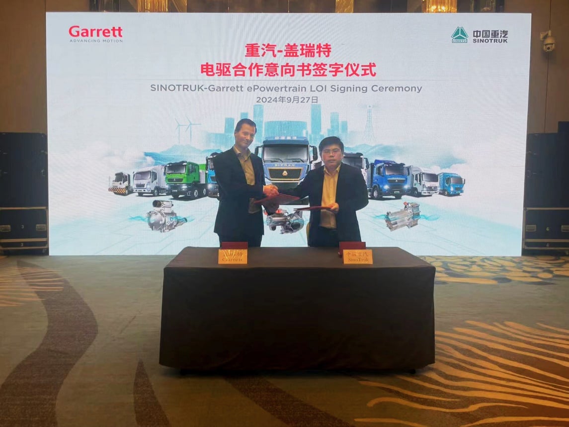 Garrett and SinoTruk Partner for E-Powertrain