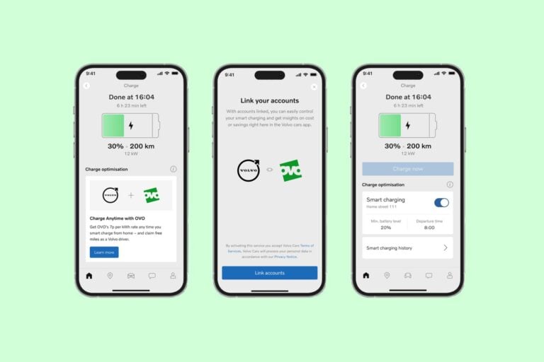 Volvo Launches Smart Charging in App