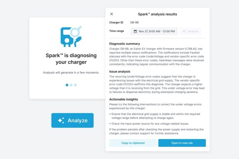 AI Spark Simplifies EV Charger Management