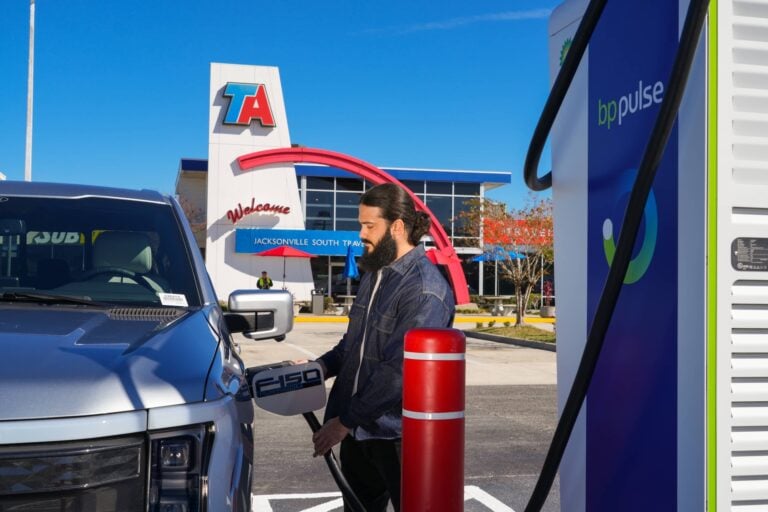 bp Opens First TA EV Charging Hub