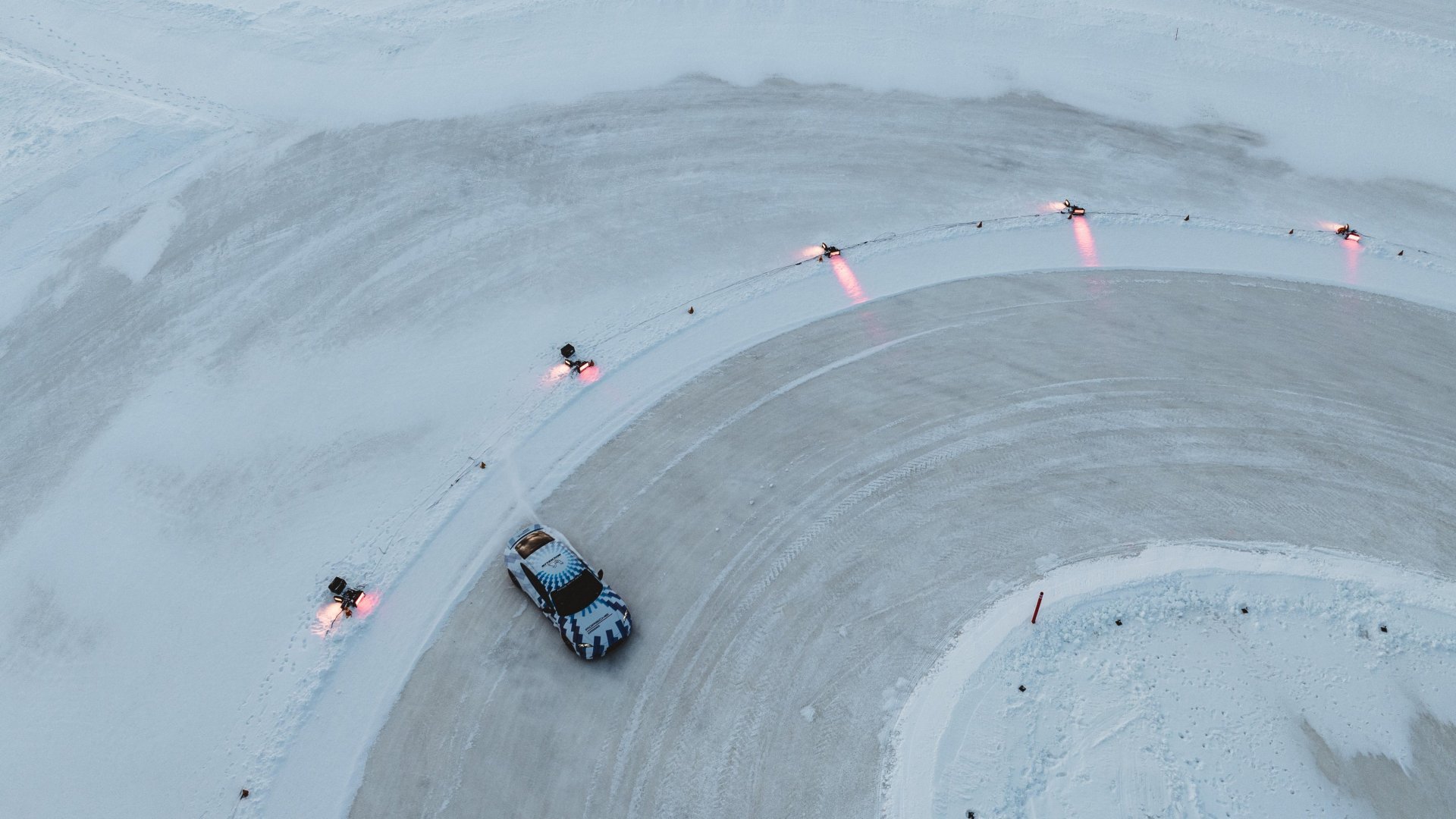 Porsche Taycan Sets New Ice Drifting Record