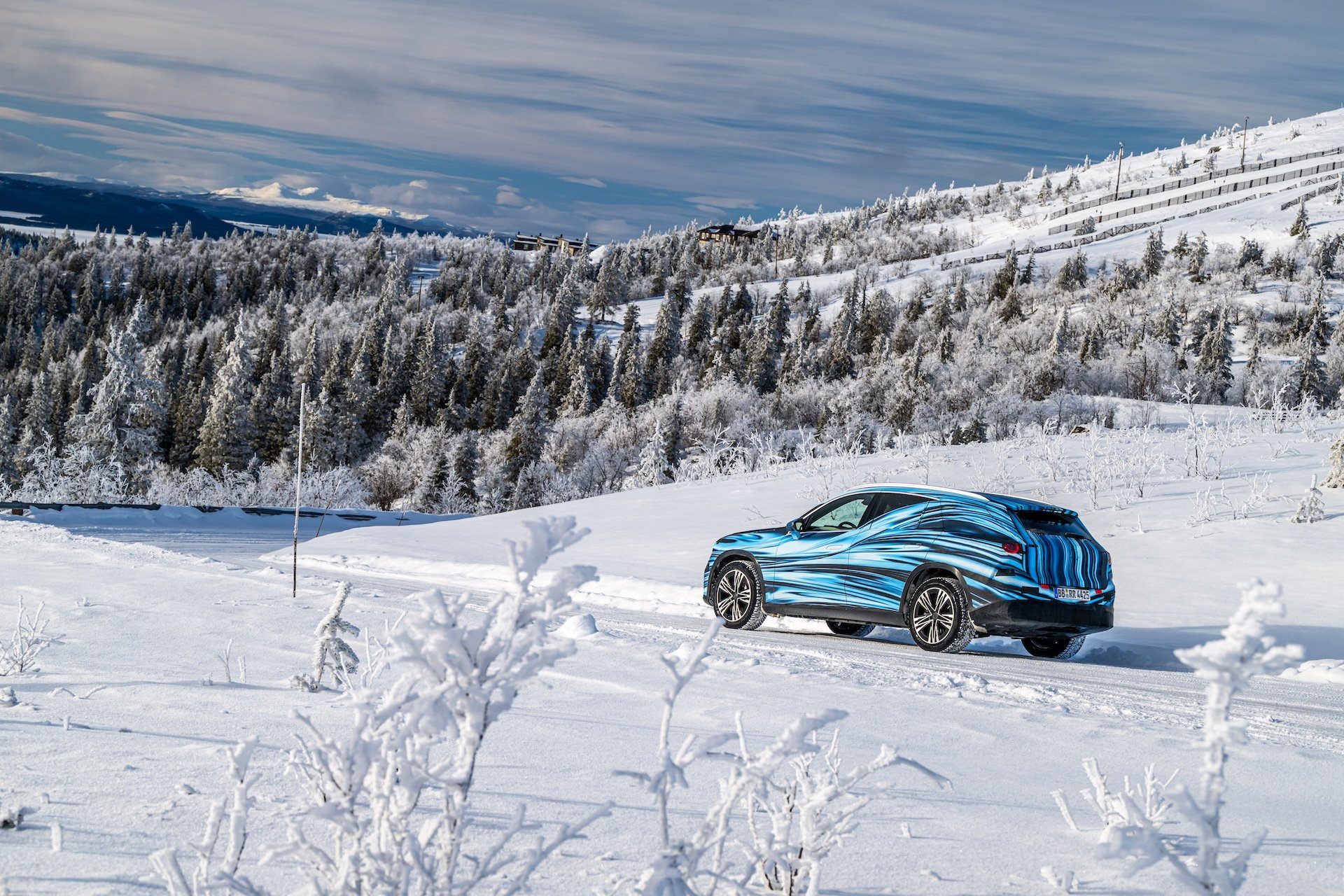 Electric GLC Shines in Swedish Winter