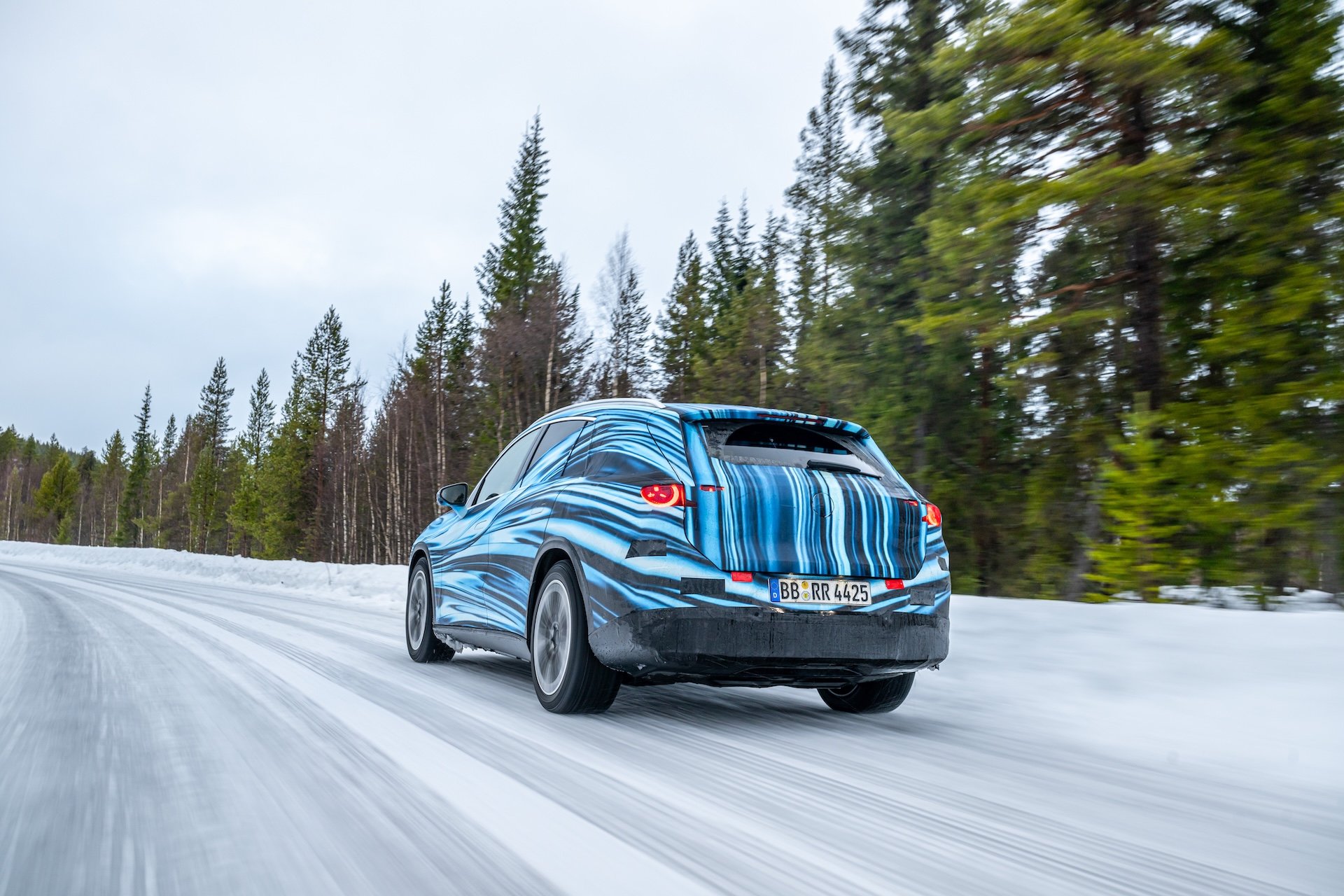 Electric GLC Shines in Swedish Winter