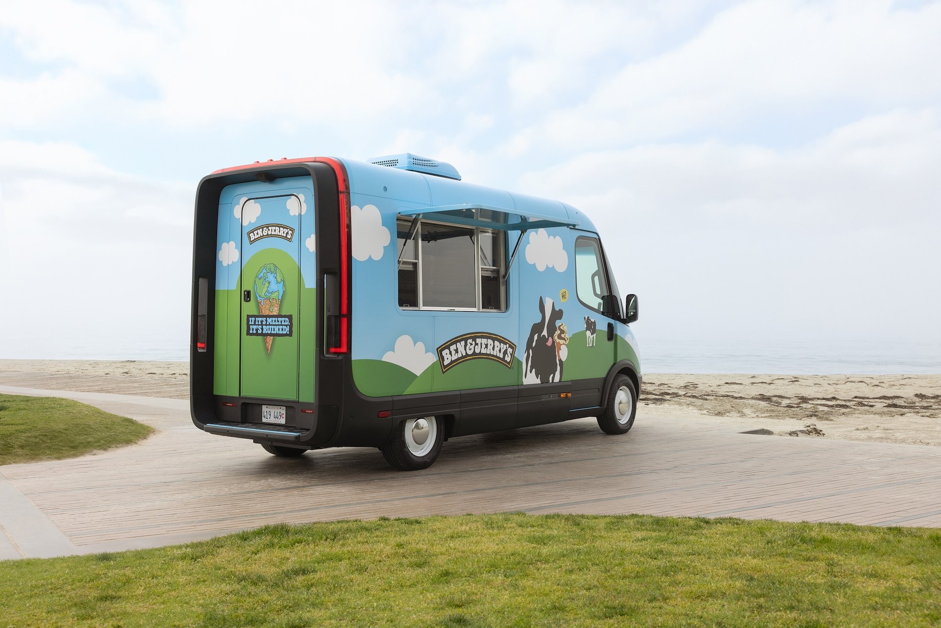 Rivian and Ben & Jerry's Unveil Electric Scoop Trucks