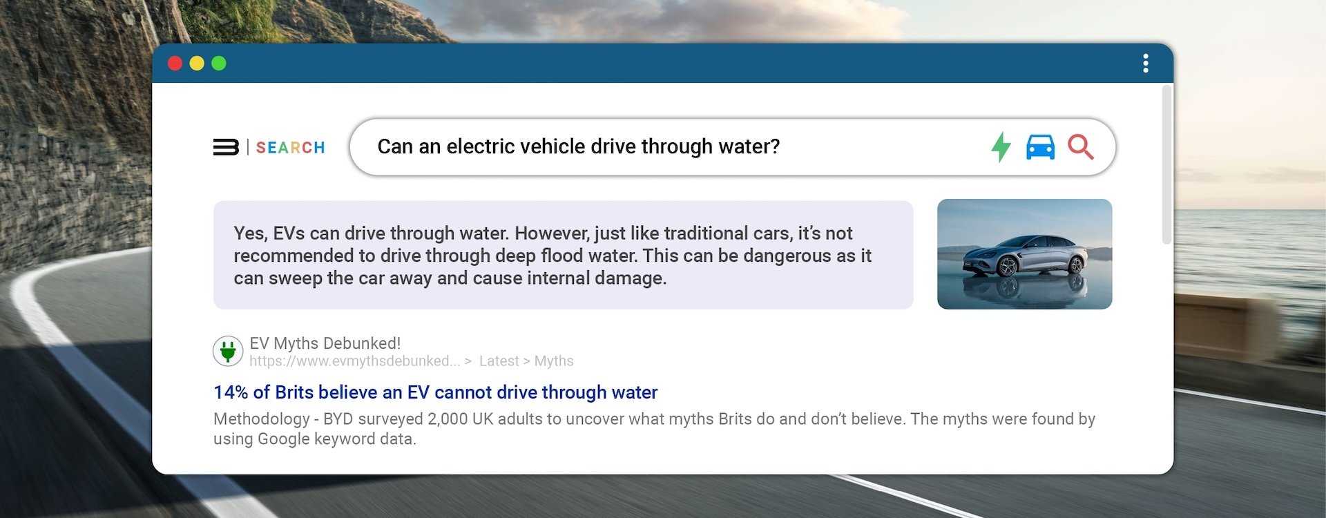 Myth 3: EVs cannot drive through water