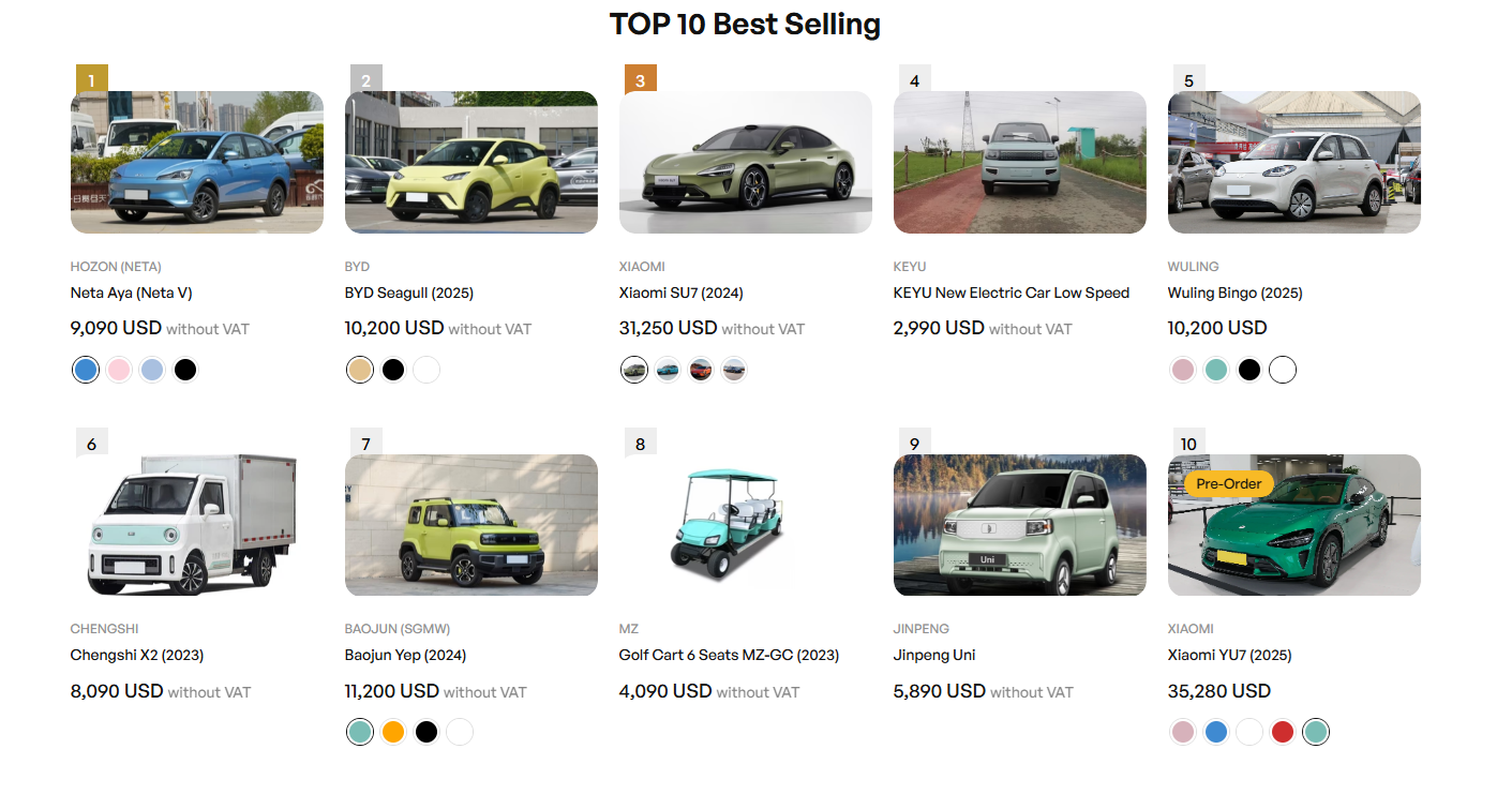 China EV Marketplace Launches Europe Delivery