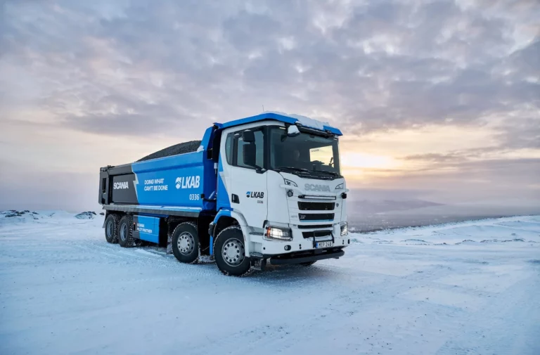 Scania Launches Electric 8x4 Tipper for LKAB Mining