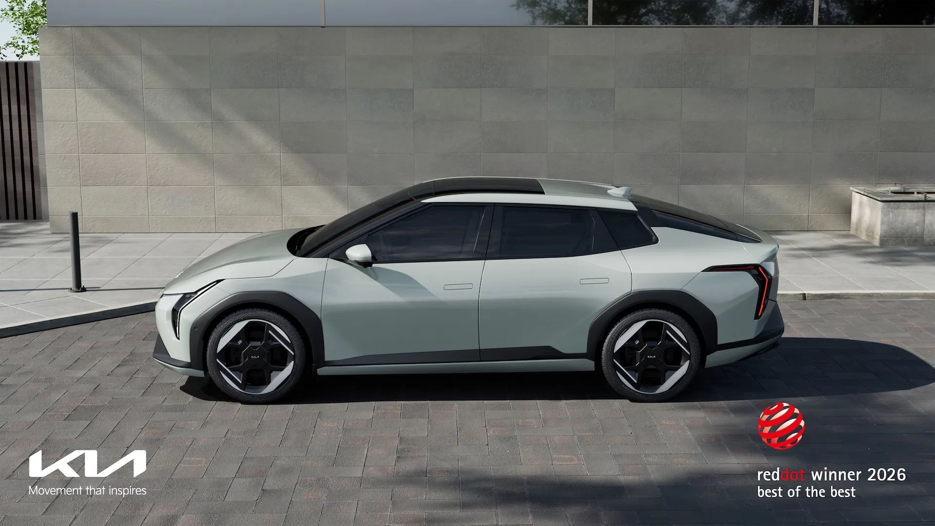 Kia EV4 electric sedan recognized with the Red Dot Award: Product Design 2026 "Best of the Best" distinction.