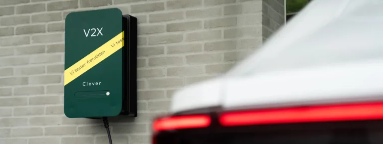 Polestar 4 connected to a bidirectional V2X charger at a Danish home during the Polestar and Clever pilot