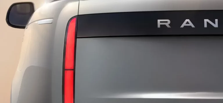 Detail image of the pre-production Range Rover Electric, the brand's first UK-built battery-electric SUV, ahead of its summer 2026 preview tour.
