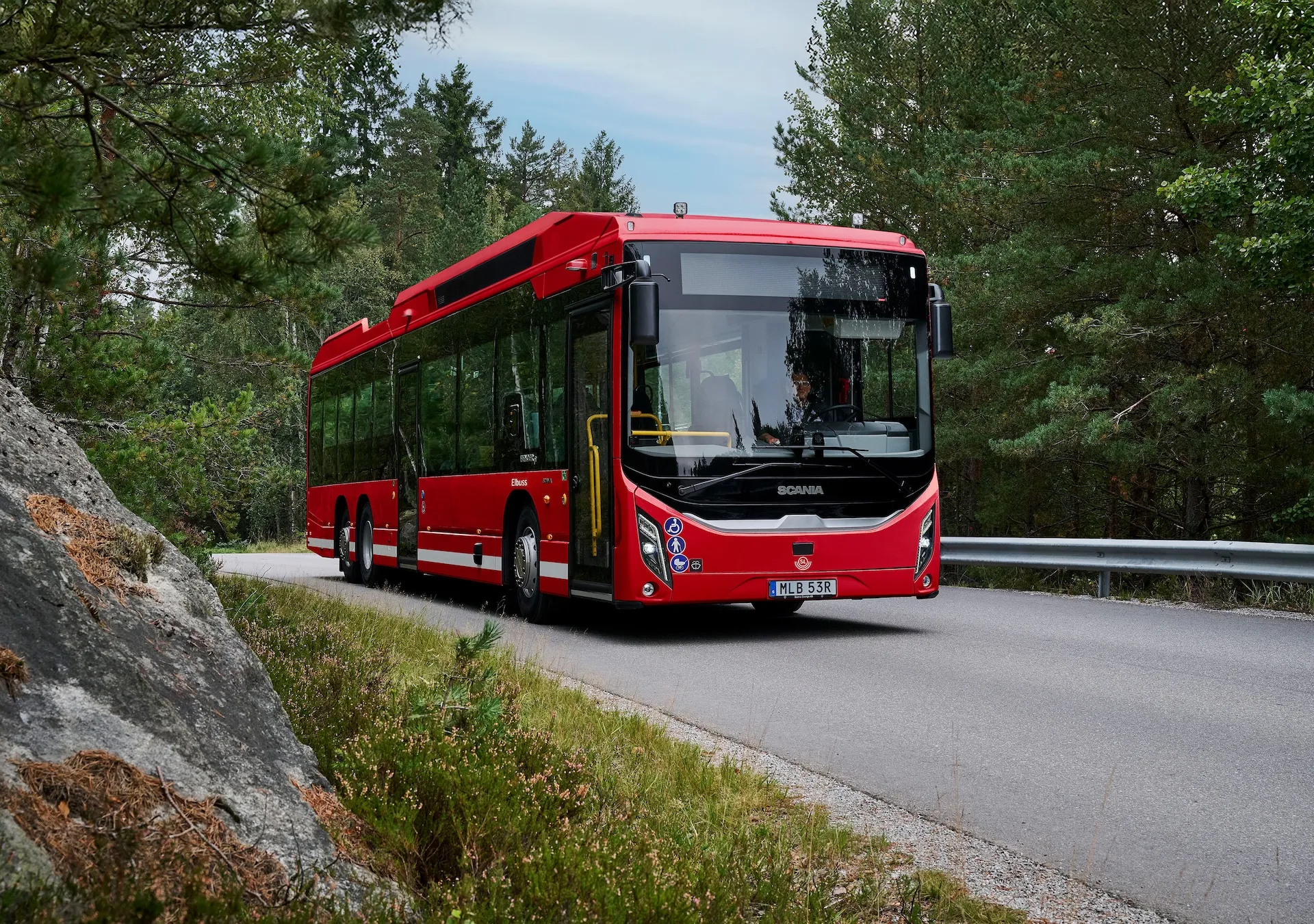 Scania Fencer f1 battery-electric bus on Scania's BEV platform for sustainable public transport in Sweden
