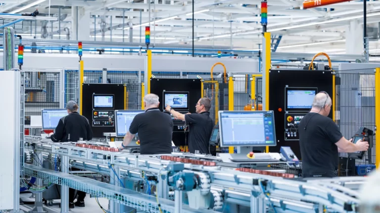 Mercedes-Benz electric axial flux motor production line at the Berlin-Marienfelde plant