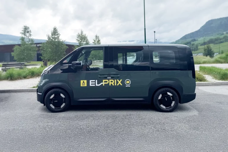 Kia PV5 Passenger electric MPV during the NAF El Prix Summer Test range evaluation in Norway.