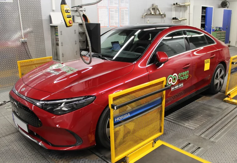 Mercedes-Benz CLA EQ 250+ electric sedan, five-star Green NCAP sustainability rating winner