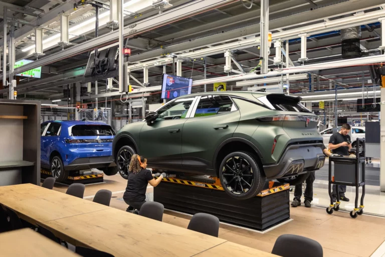 CUPRA Raval and Volkswagen ID. Polo on the production line at SEAT & CUPRA's Martorell plant in Spain.