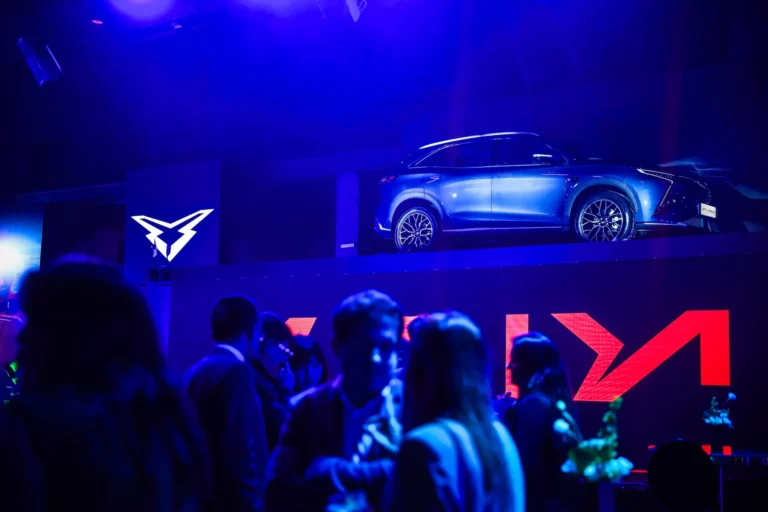KAIYI X7 Hybrid seven-seat SUV on stage at its Argentina launch event in Buenos Aires