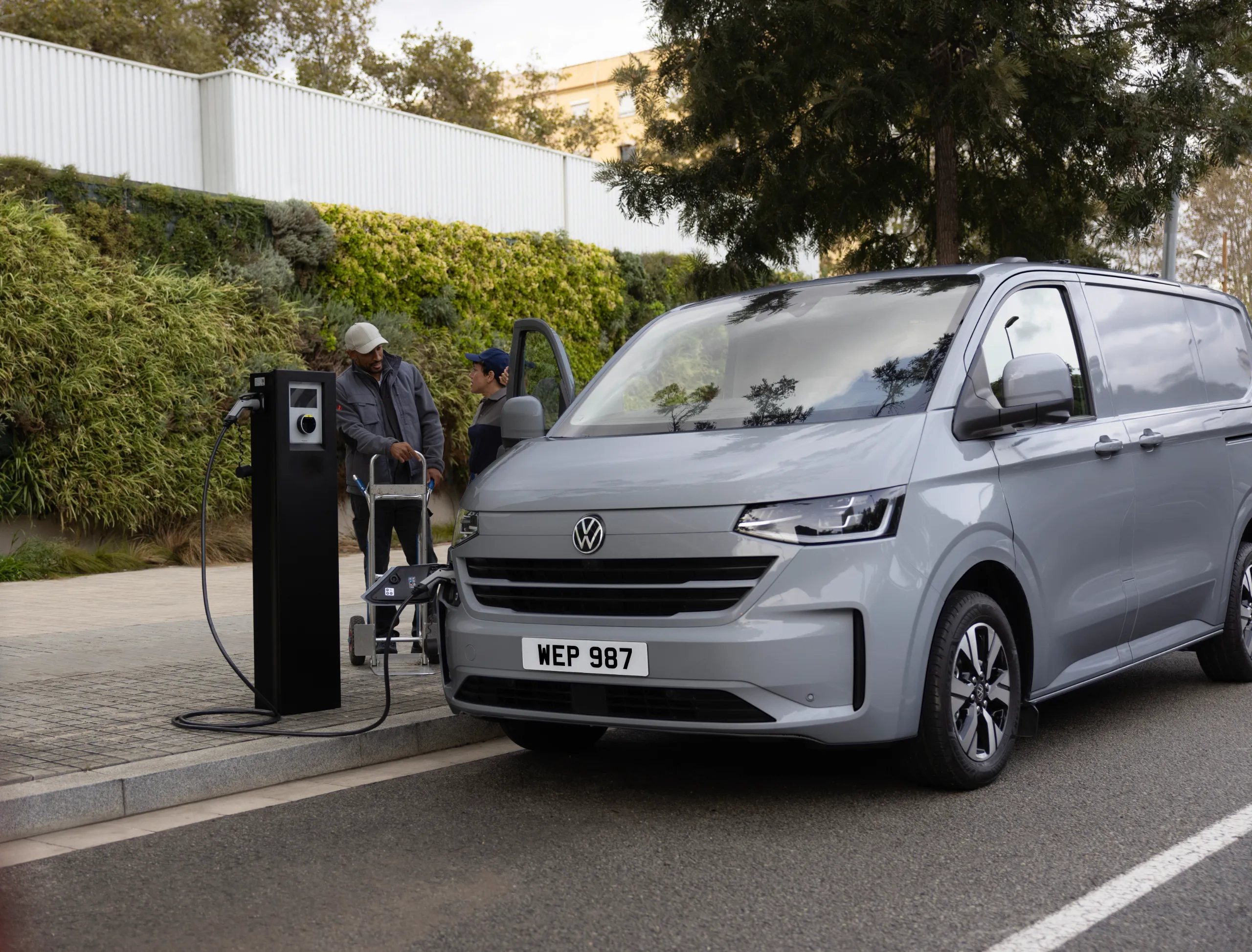 Volkswagen Transporter eHybrid panel van, the automaker's first plug-in hybrid Transporter model