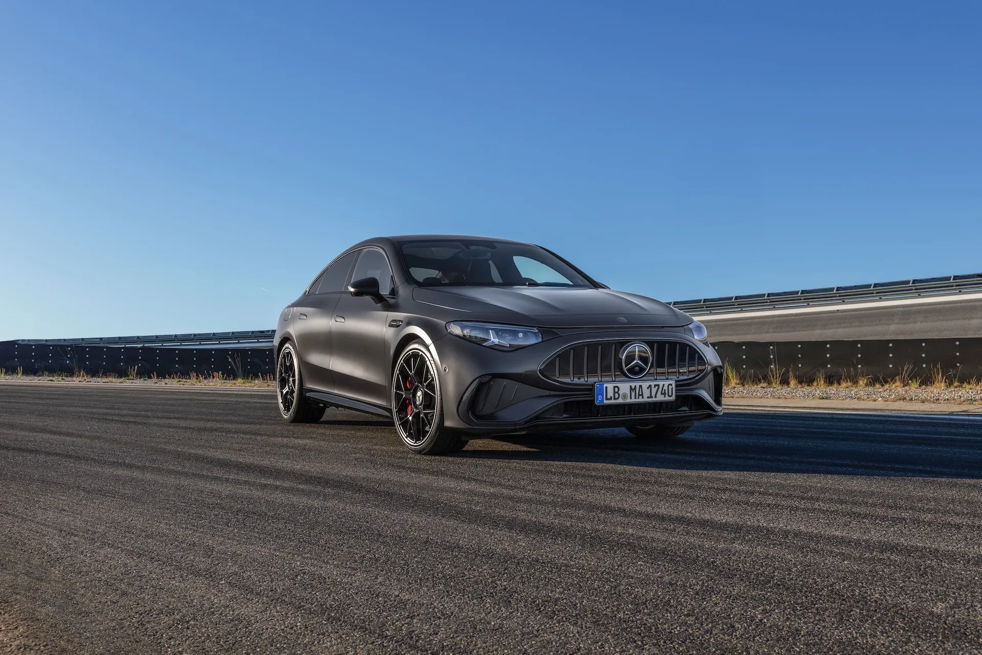 Mercedes-AMG CLA 45 4MATIC+ sedan and Shooting Brake front three-quarter view with AMG Panamericana grille