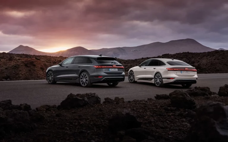 Audi A6 e-tron in magnet grey, the EV sedan and wagon that earned a five-star NHTSA safety rating