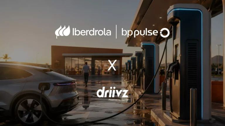 Iberdrola | bp pulse and Driivz EV charging partnership announcement graphic
