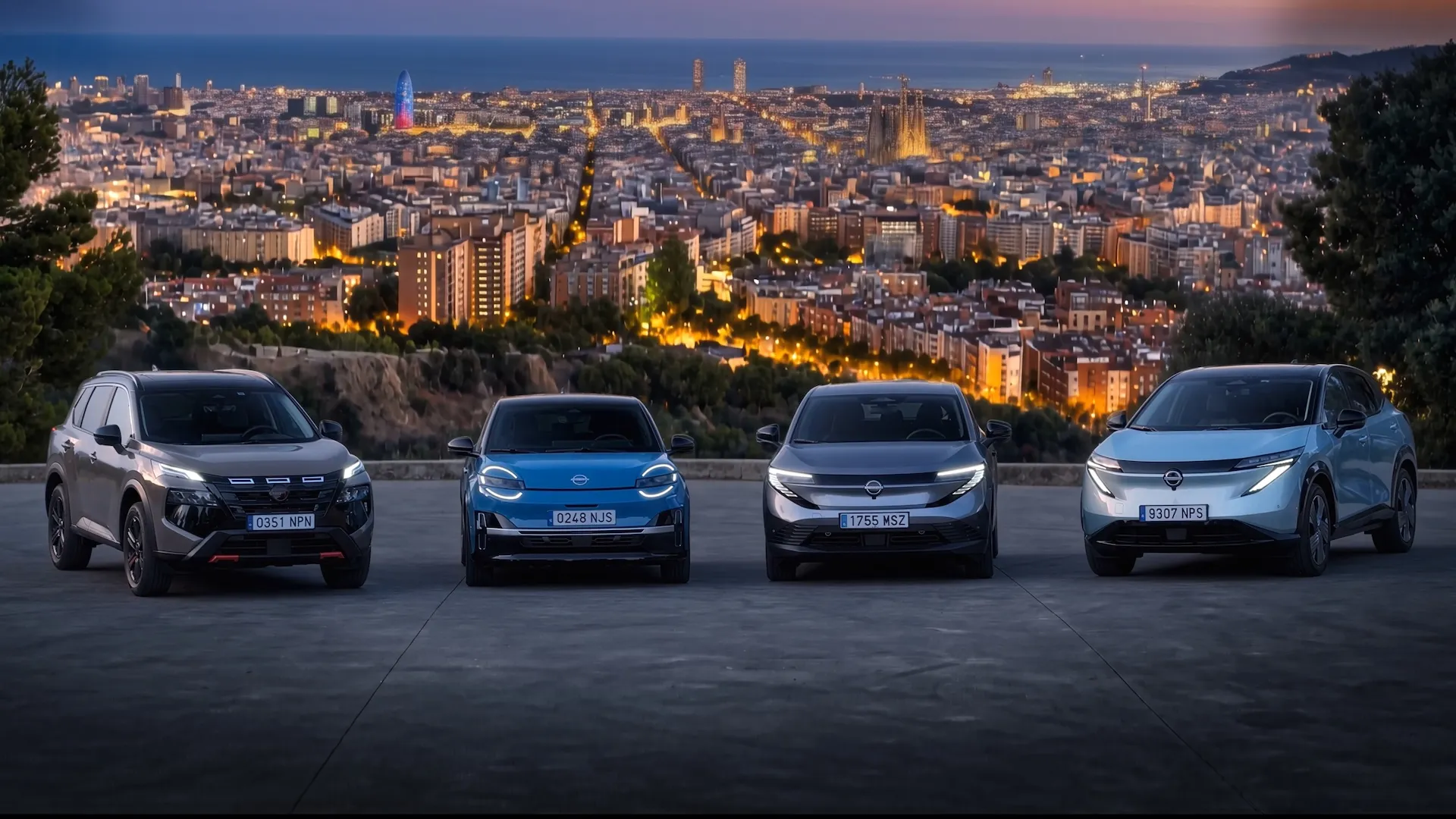 Nissan Ariya and X-Trail e-POWER at European electrified vehicle test drive event in Barcelona