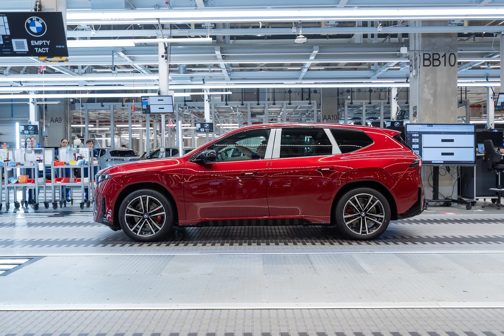 The 50,000th BMW iX3 on the assembly line at BMW Group Plant Debrecen in Hungary