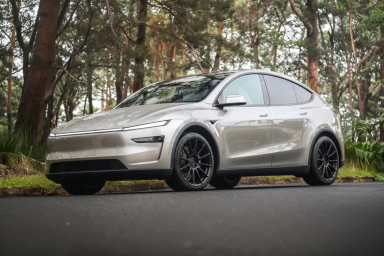 Unplugged Performance UP Forged wheel on a Tesla Model Y Long Wheelbase